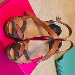 Swedish Hasbeens Kringlan Natural/Brown Multi Sz38